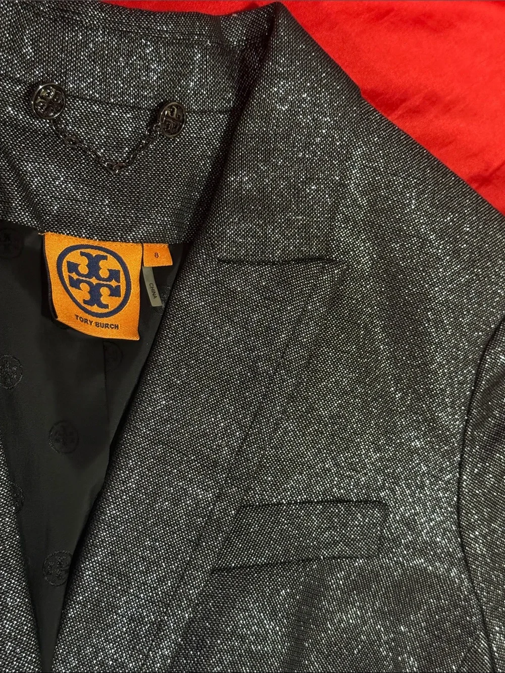 WOW POSHMARK - Authentic Tory Burch NWOT Sparkling Silver Black Blazer